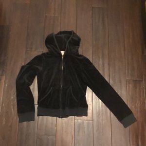 bleu jeans co girls small zip up w hoodie & pocket